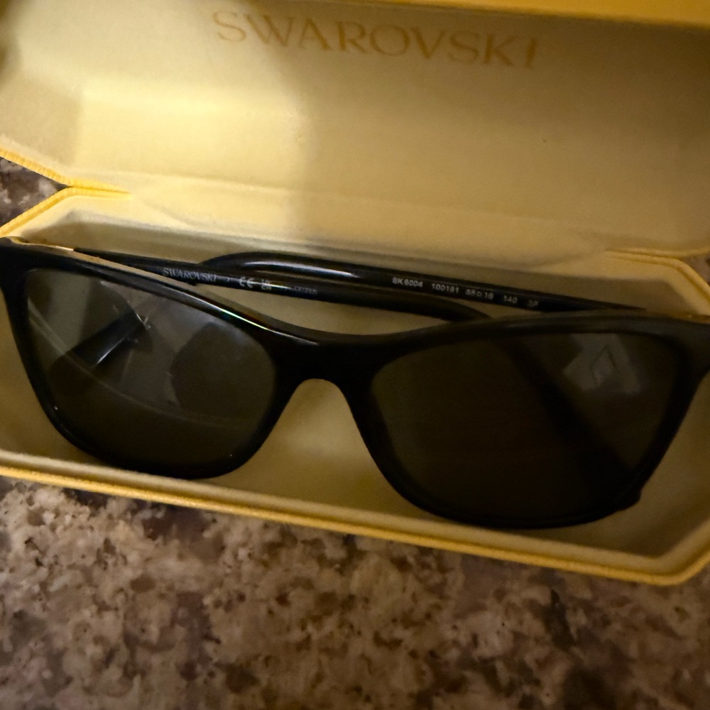 Swarovski Green Sunglasses with Gold Accents